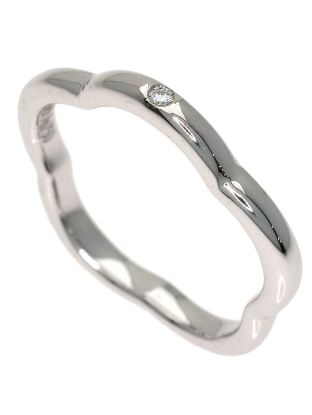 Chanel Camellia Diamond 45 Ring 18K White Gold